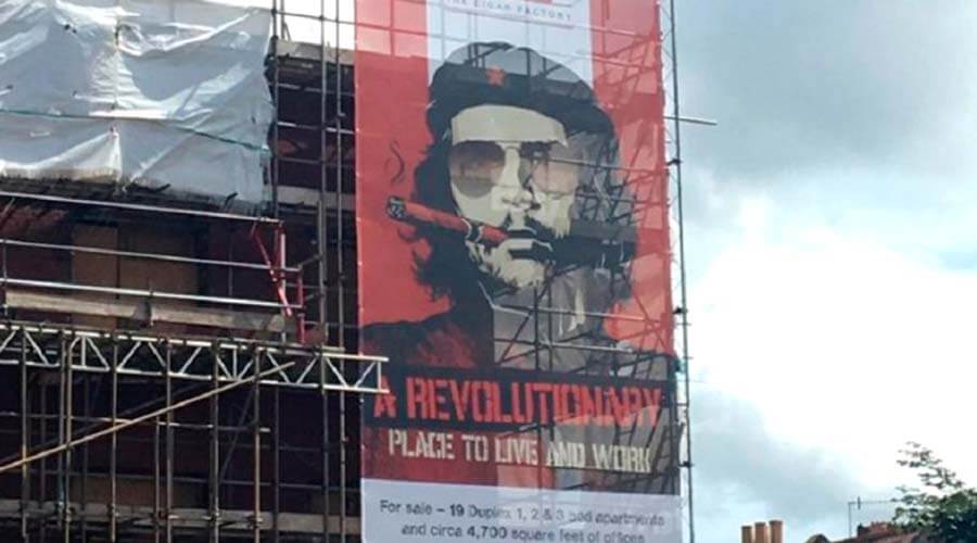 Imagen del Che Guevara es usada para promoción de apartamentos de lujo