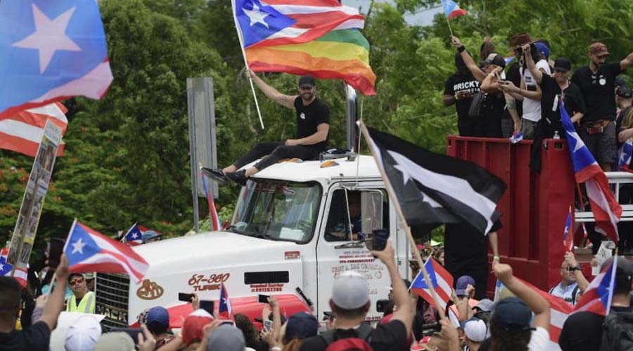 Gran protesta en Puerto Rico contra el gobernador Rosselló