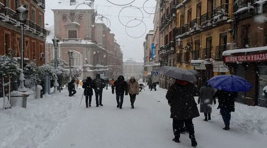 Nevada histórica en Madrid, vea las imágenes