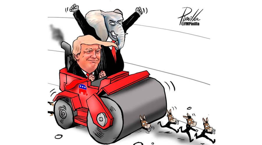 Aplanadora política de Donald Trump y los Republicanos en Estados Unidos